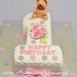 teddy with roses  figure one cake 