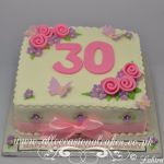 Pastel Colour Birthday Cake 5 (£ 55 round £ 60 square )