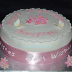 sugar butterflies & flowers cake