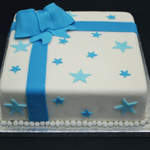 blue stear parcel cake   £55 (8")