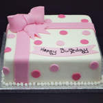 pink parcel cake  £55 (8")