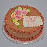 multi coloured roses chocolate cake    £ 55 (8")