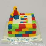Lego theme birthday cake