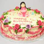 roses and frills birthday cake